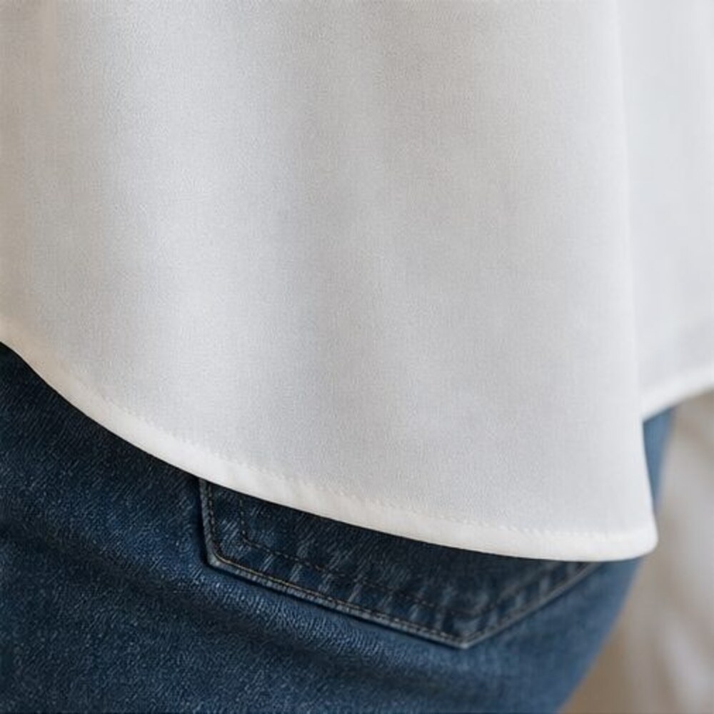 White Ruffle Collar Blouse - Picture 6 of 6